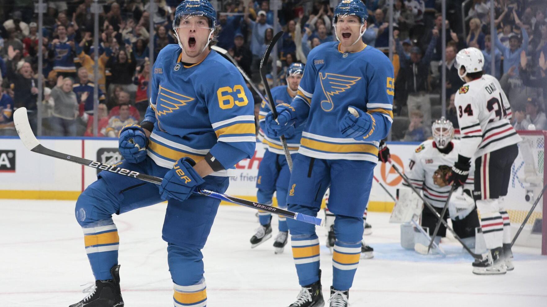 Blues forward Jake Neighbours out 5 weeks with right leg injury